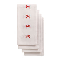 Bow Embroidered Cloth Napkin