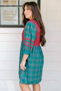 Layerz The Helen Dress- Green Plaid