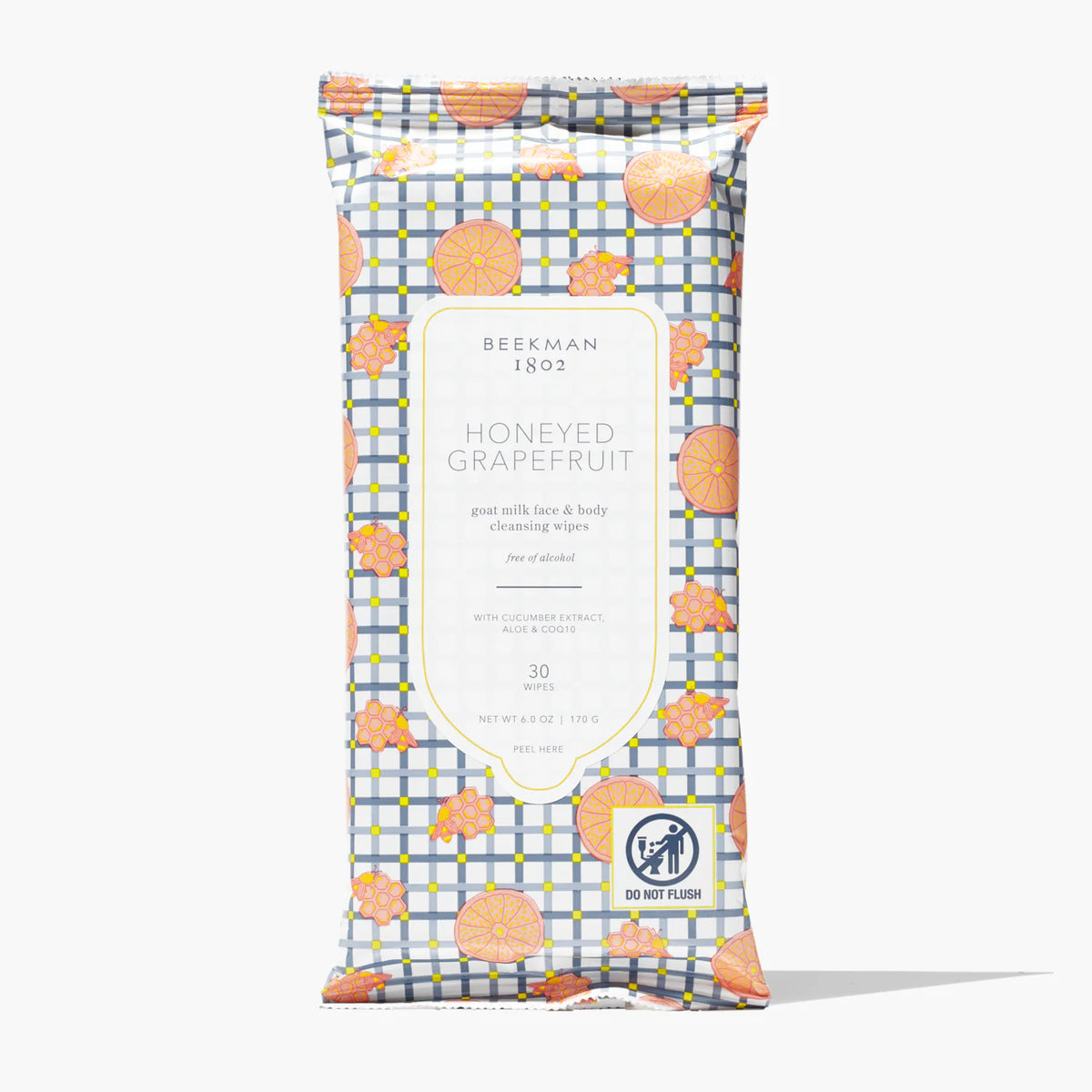 Beekman Honey Grapefruit Face & Body Cleansing Wipes