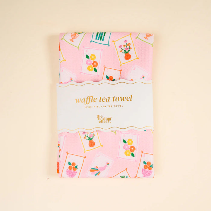 Mahj Time Waffle Tea Towel