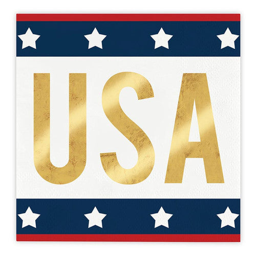USA Foil Square Napkin
