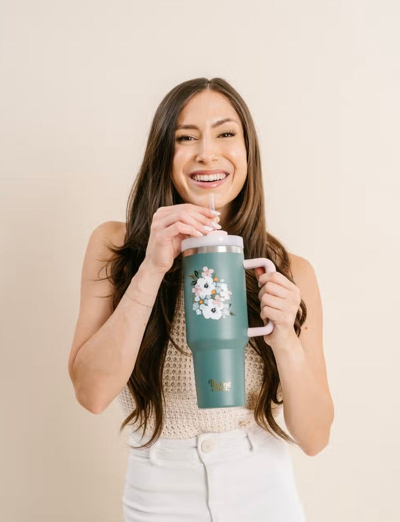 40oz Bloom Jade Take Me Everywhere Tumbler
