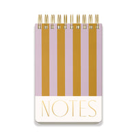 Large Chunky Notepad Lilac + Ochre Stripes