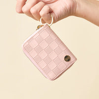 Zip Around Wallet - Check Blush