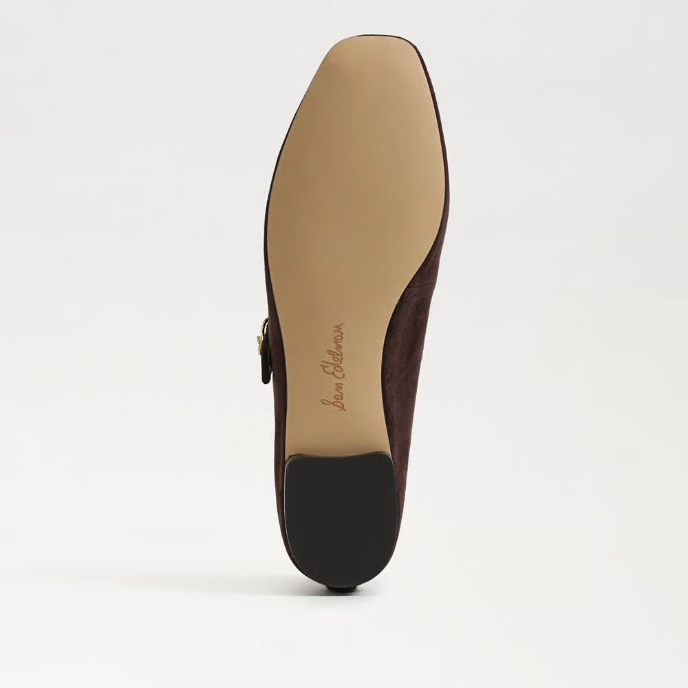 Sam Edelman Michaela Mary Jane Flat, Chocolate Suede