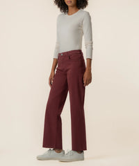 Kut From the Kloth Charlotte High Rise Wide Leg in Claret