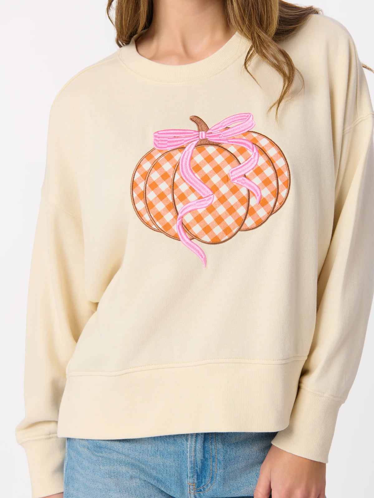 Gingham Pumpkin Sweatshirt