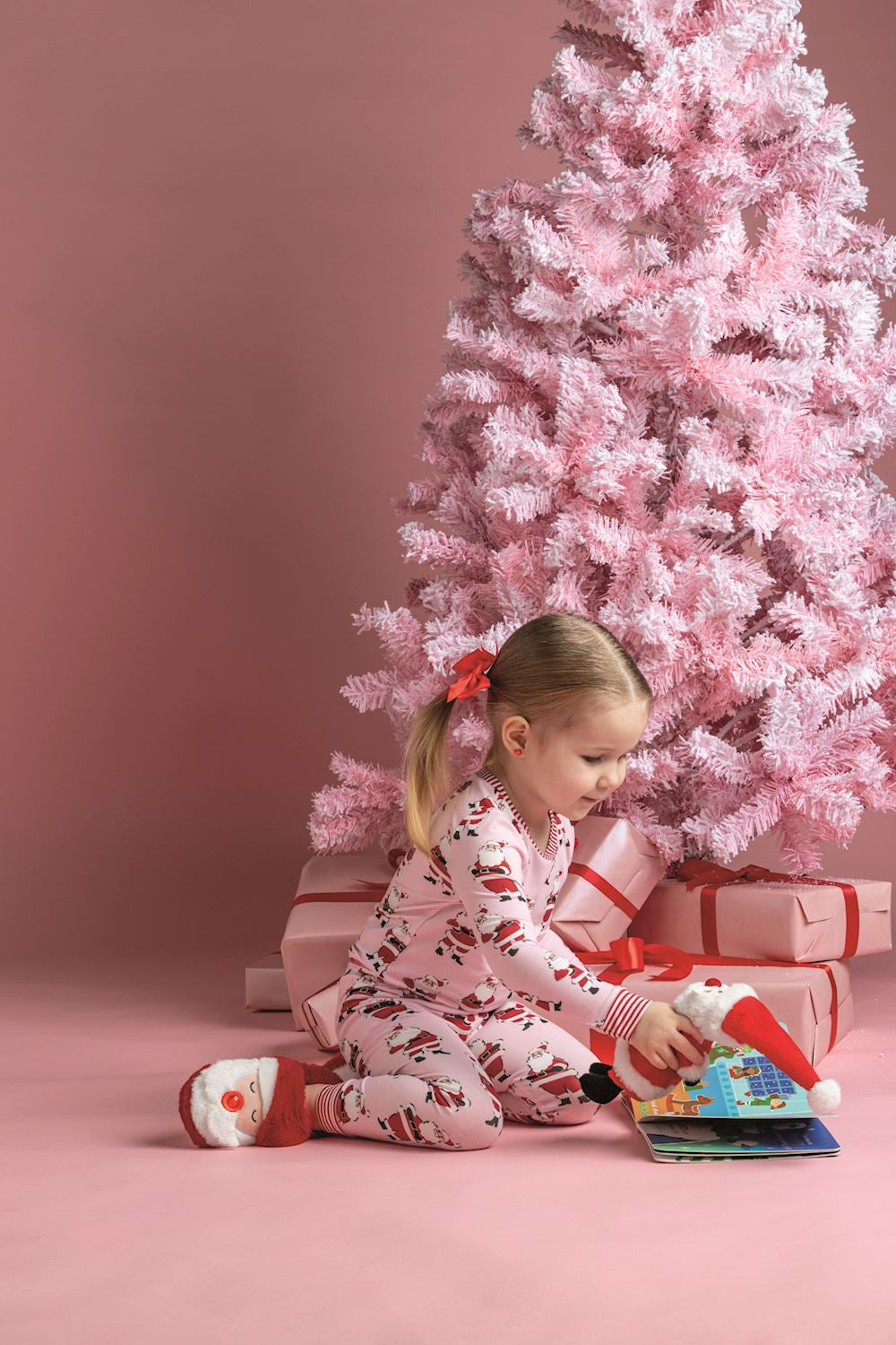 Pink Glow Santa Pj Set