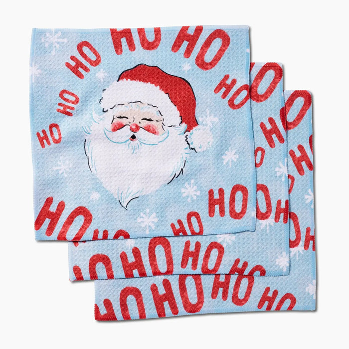 Geometry Merry Santa Clause Dishcloth Set