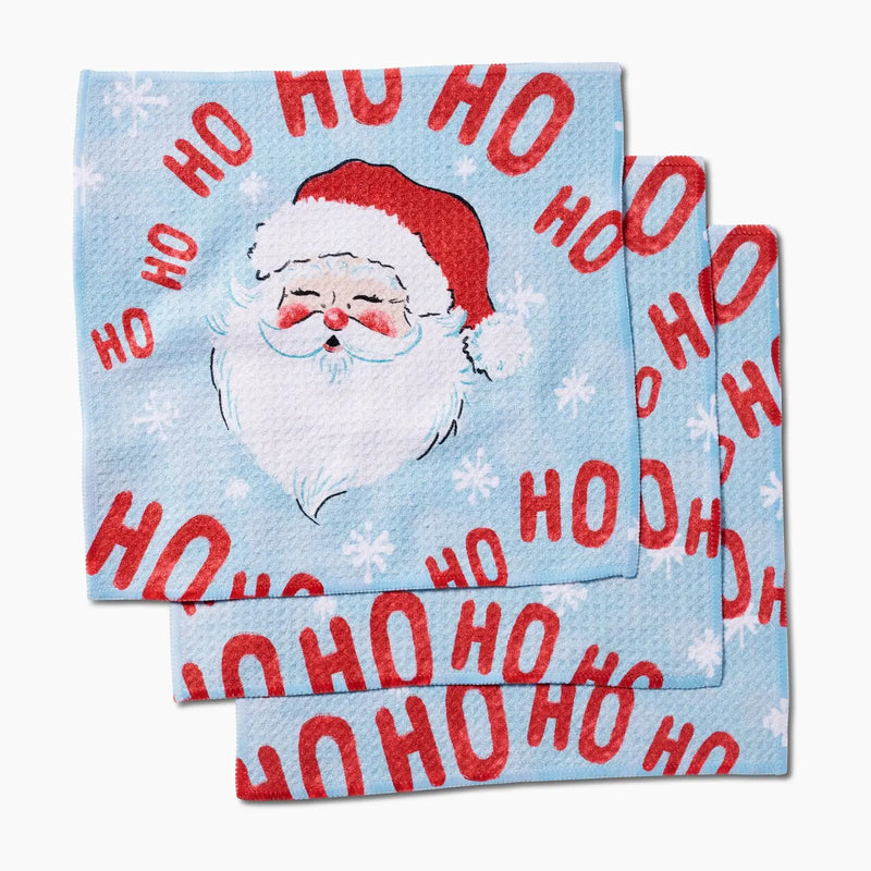 Geometry Merry Santa Clause Dishcloth Set
