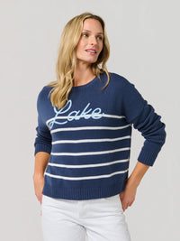 "Lake" Relaxed Fit Sweater Navy