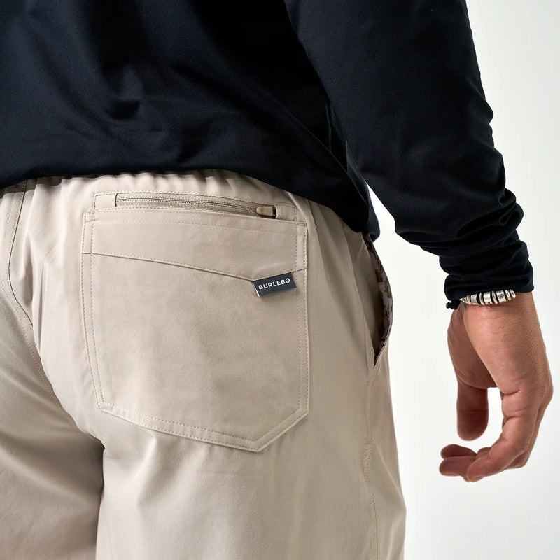 Burlebo Everday Short in Light Khaki- Into the Wild Pocket