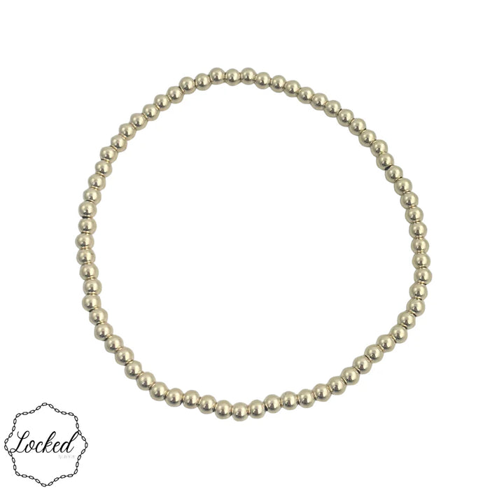 Classic 3mm Gold Filled Beaded Bracelet