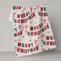 Geometry Christmas Banner Tea Towel