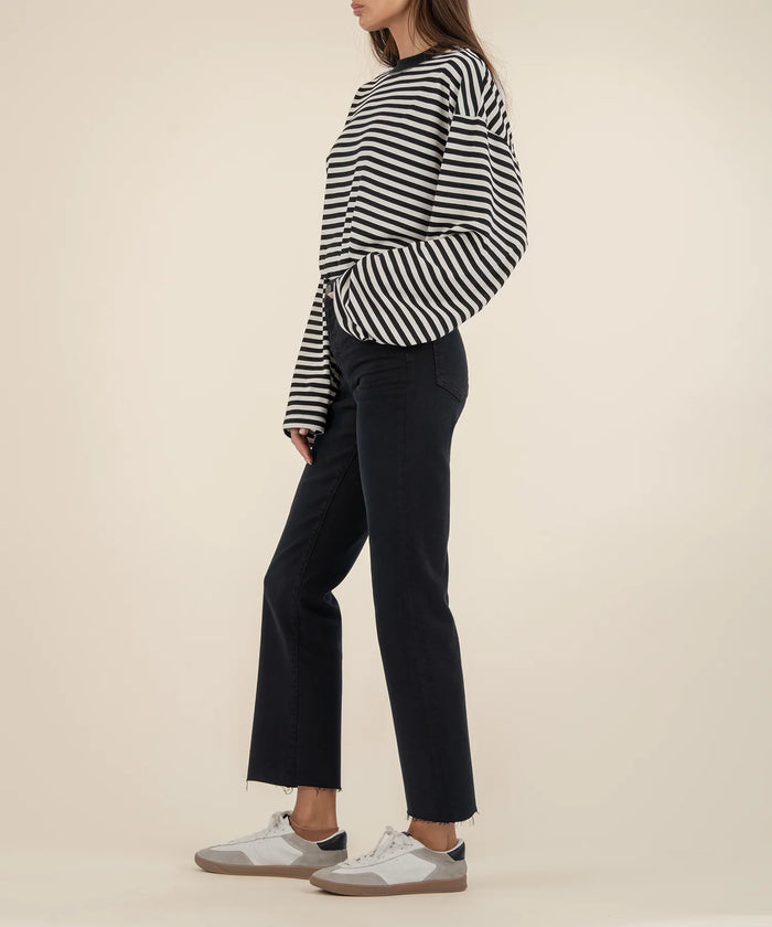 Kut from the Kloth ‘Kelsey’ High Rise Ankle Flare with Raw Hem