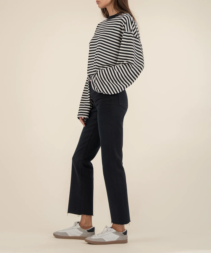 Kut from the Kloth ‘Kelsey’ High Rise Ankle Flare with Raw Hem