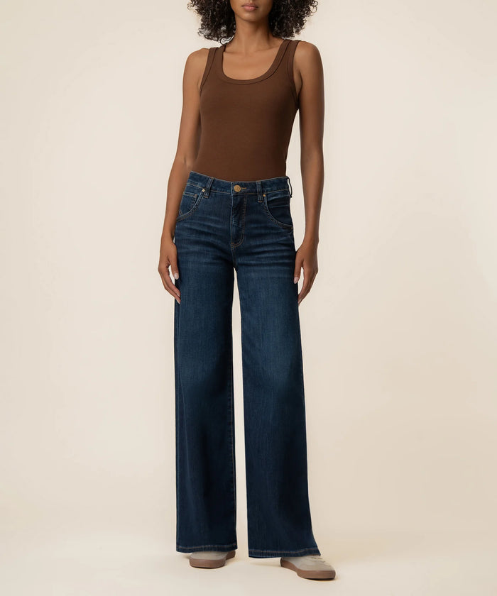 Kut From The Kloth Maya High Rise Fab Ab Wide Leg Regular Hem