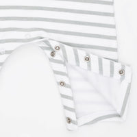 Angel Dear Cow Blue Long Sleeve Snap Shoulder Romper