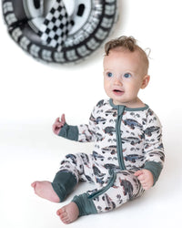 Boosh Baby Boys Cars Pajama Zipper Sleeper