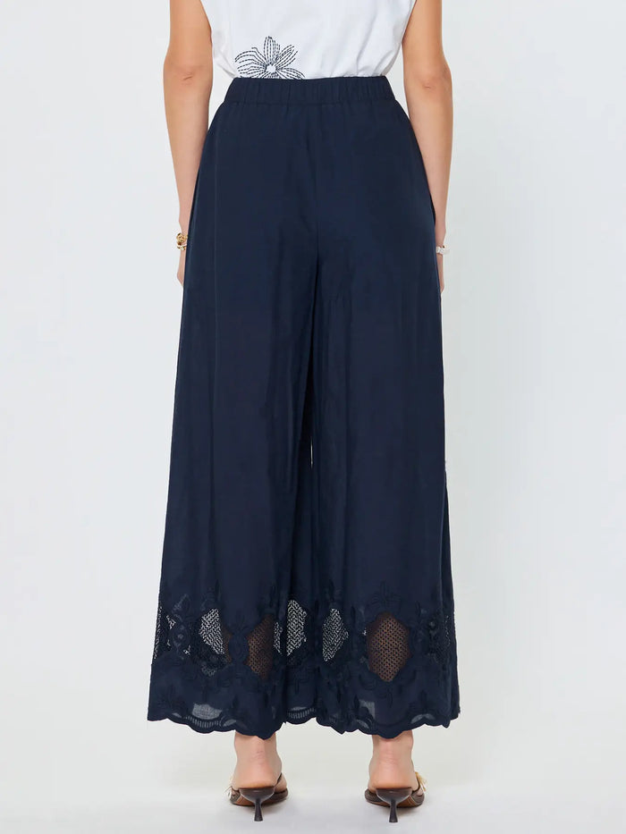 Abby Embroidered Wide Leg Pants