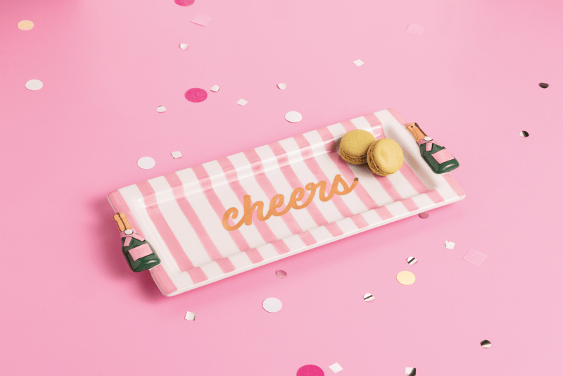 Cheers Champange Serving Tray