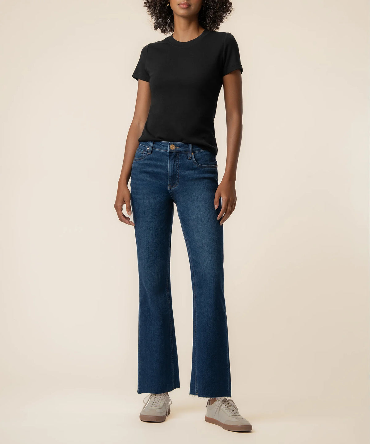 Kut From The Kloth Langley Short Sleeve Rib Top