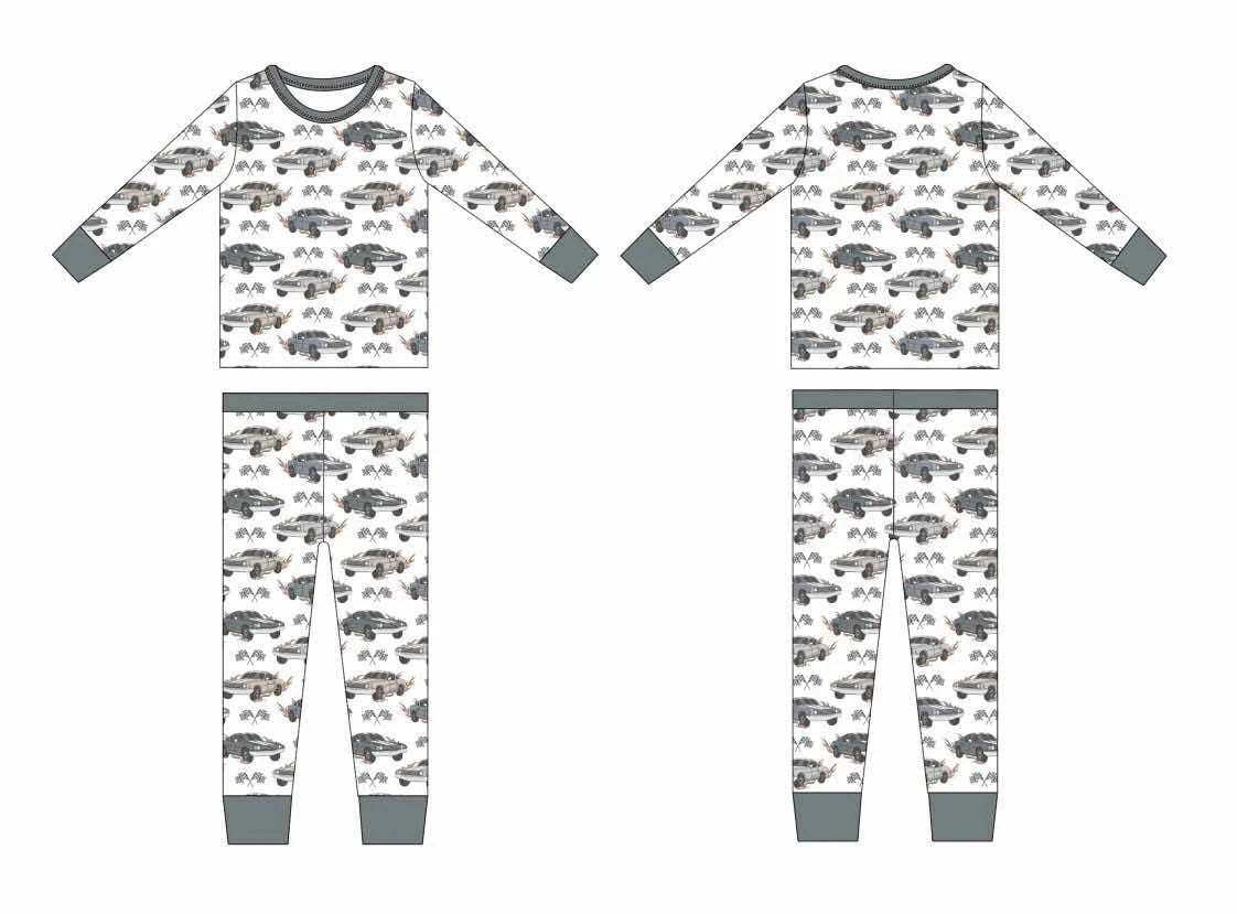 Boosh Baby Boys Car Pajama Two Piece