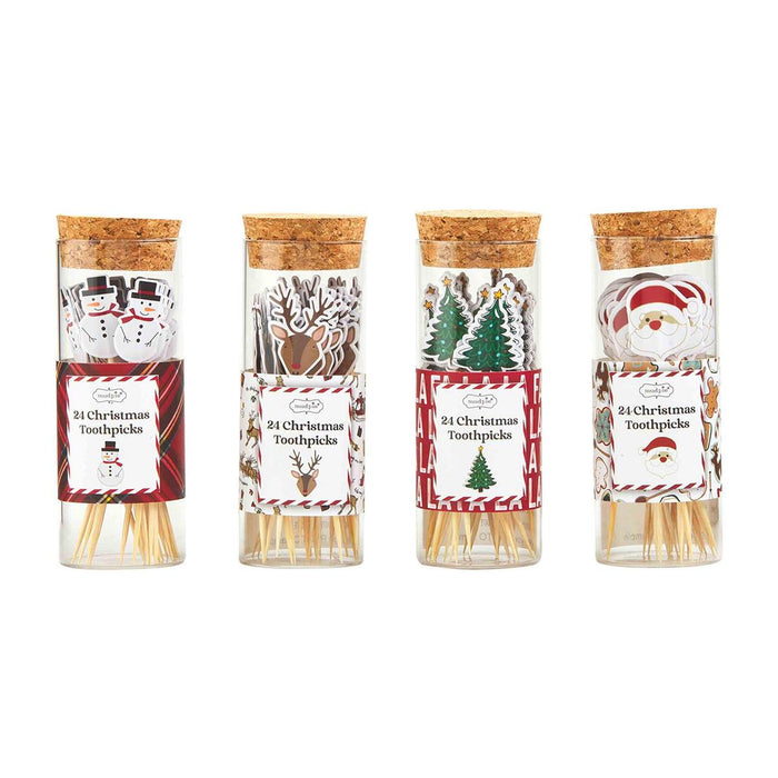 Christmas Toothpick Jar Sets in 4 Styles