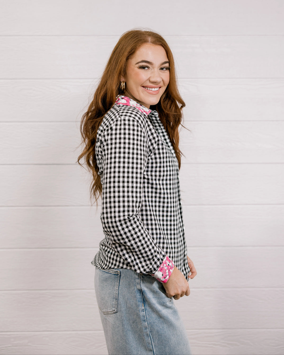 Layerz Heidi Gingham Top