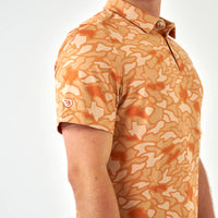 Burlebo Performance Polo- Orange Texas Camo
