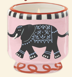 Paddywax A Dopo 8oz Handpainted “Elephant” Ceramic Candle