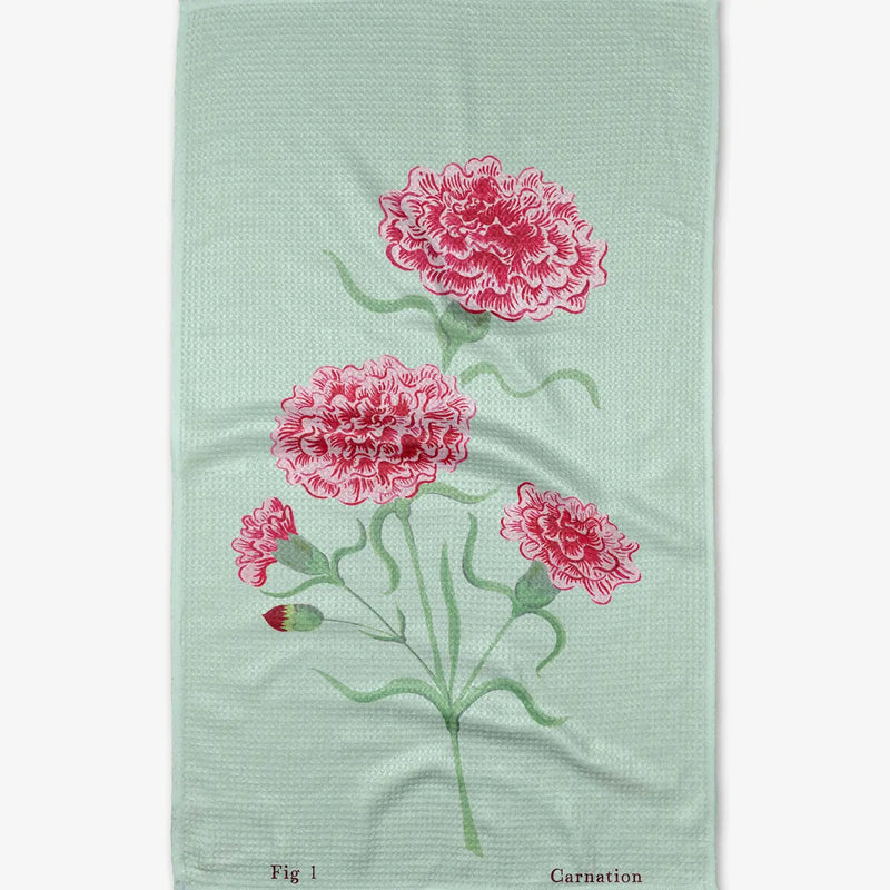 Geometry January Carnation Tea Towel