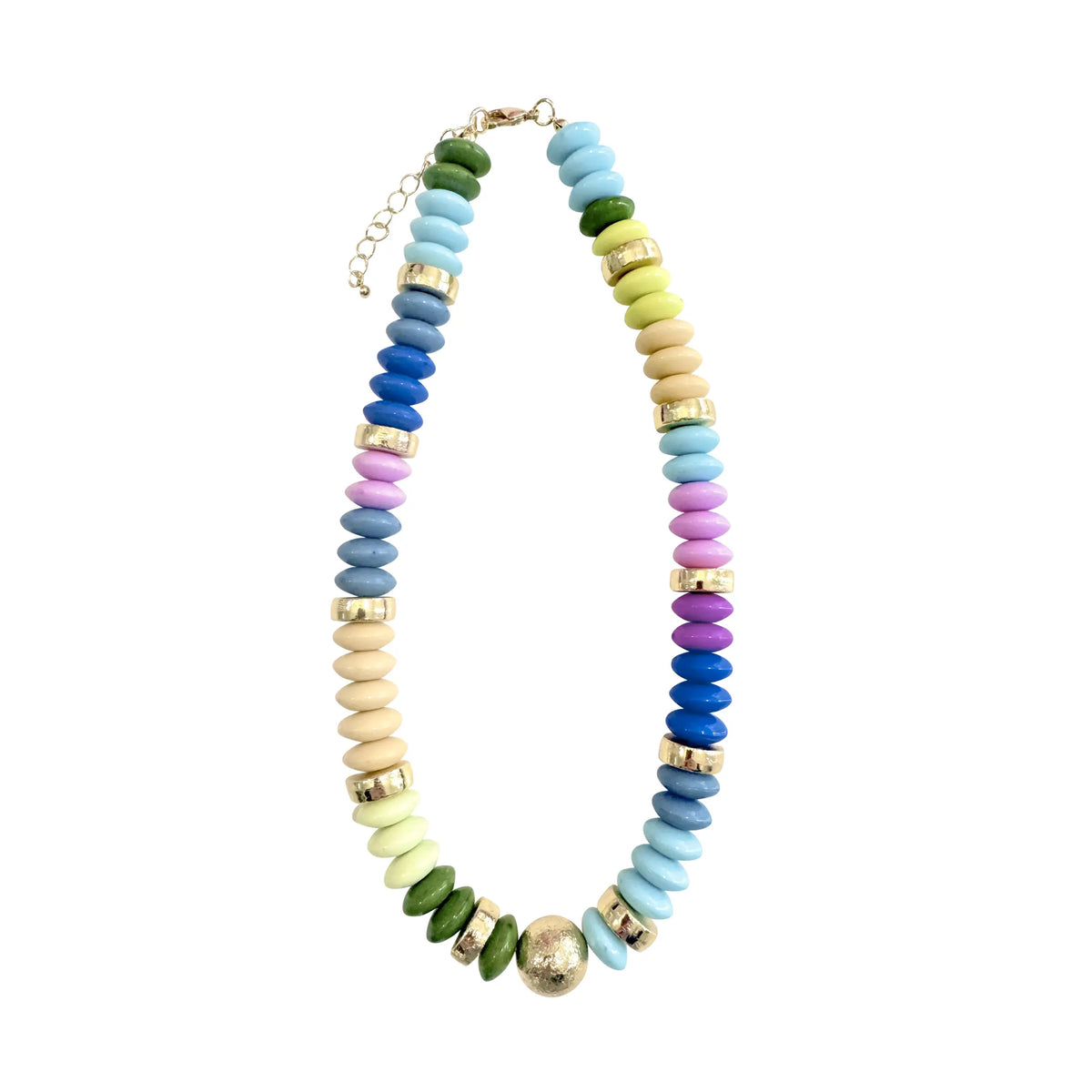 Tobie Beaded Disc Necklace - Pastel