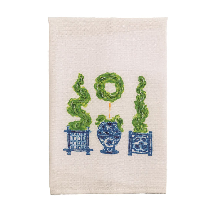 Painted Three Topiary Towel
