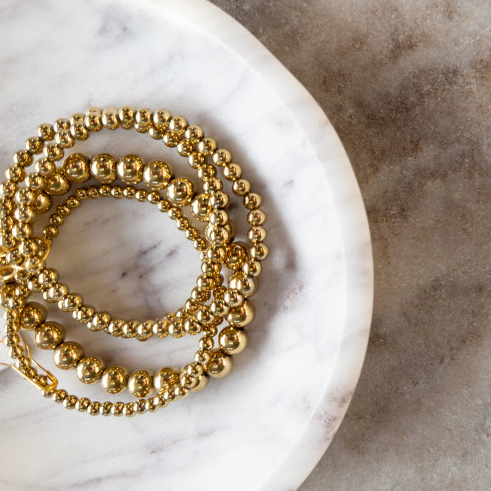Lotus Tarnish Free Water Resistant Classic Gold Bracelet - 3mm