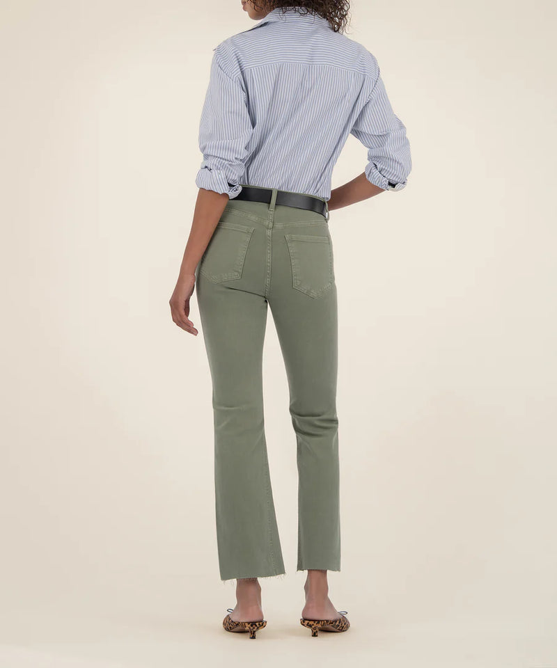 Kut from the Kloth Olive ‘Kelsey’ High Rise Flare Leg