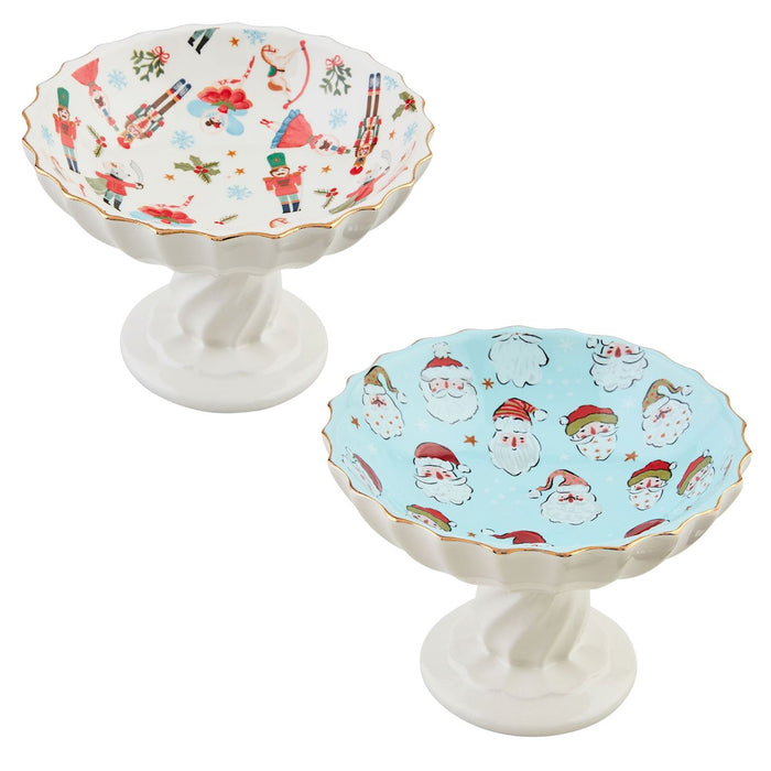 Christmas Pedestal Candy Dish in 2 Styles