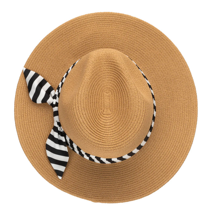 Gidget Ultrabraid Fedora- White/ Black