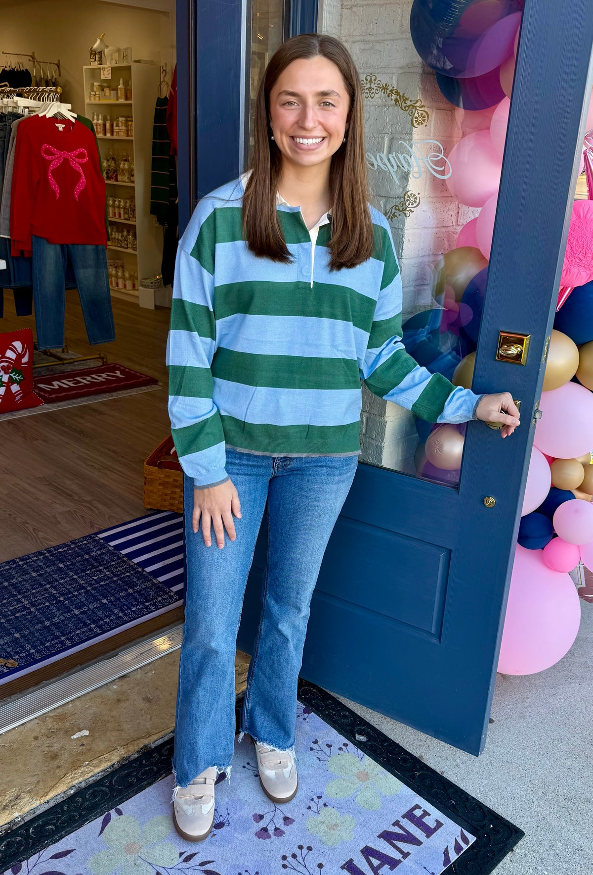 Rachael Striped Rugby Sweater