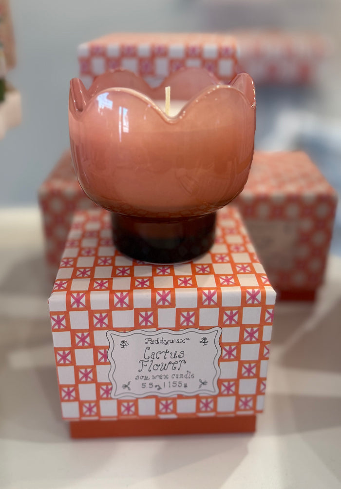 Paddywax Cactus Flower Tulip 5.5oz Glass w/ Printed Box