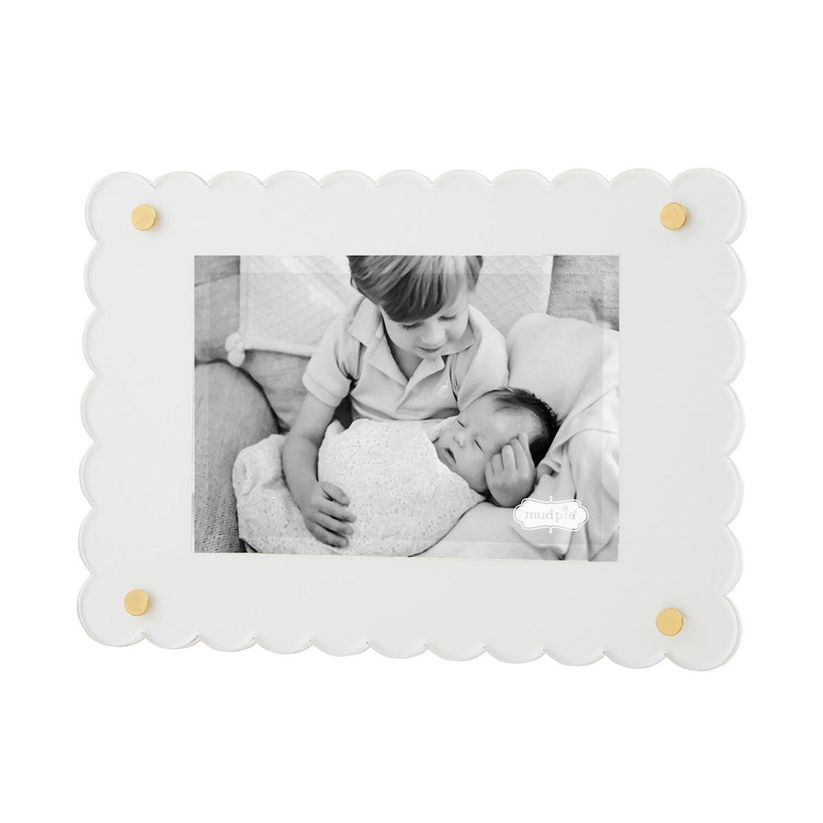 Mud Pie Scalloped White Frame