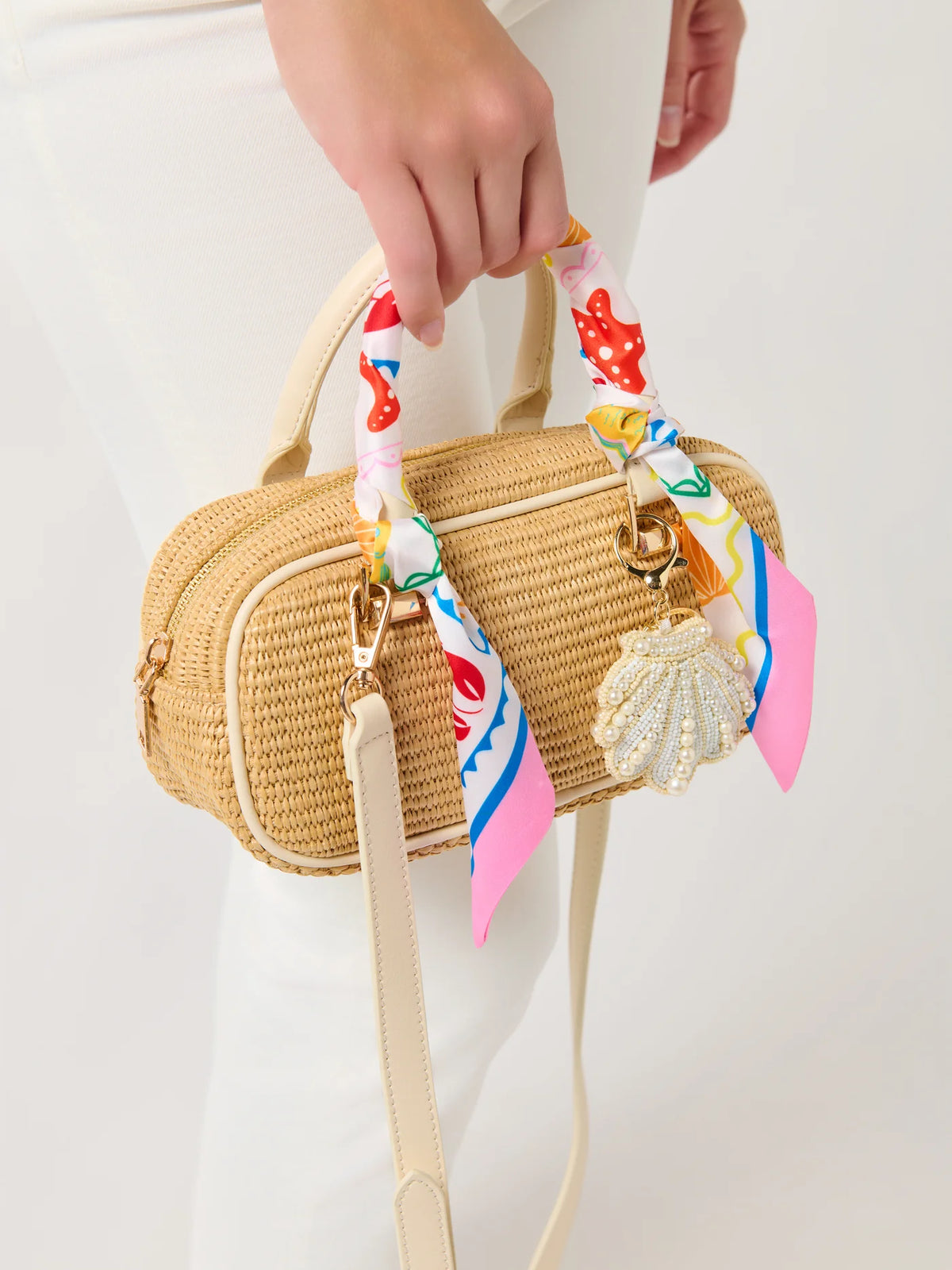 Tropical Lobster & Coral Cherries Scarf Set