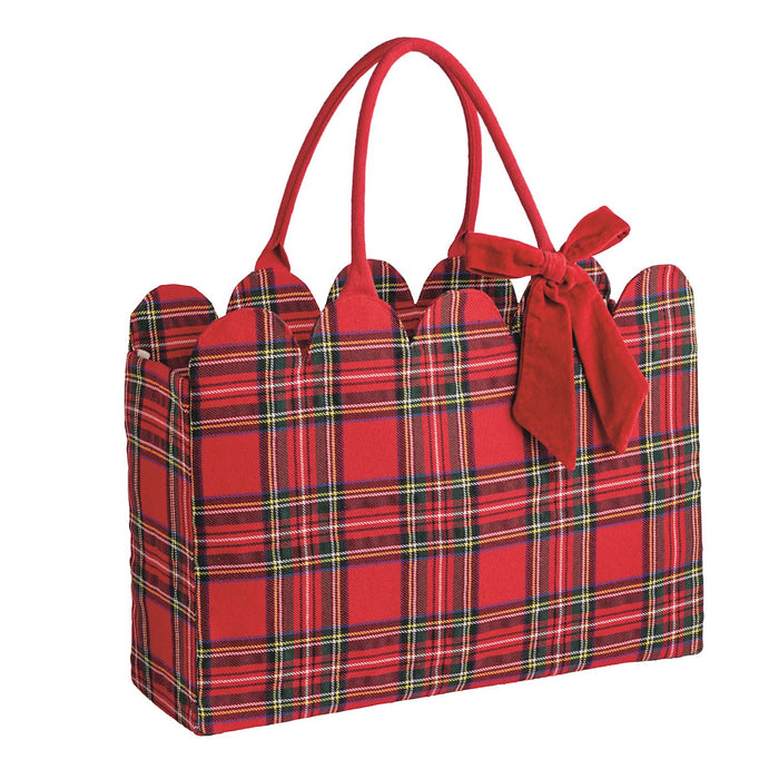 Tartan Scallop Totes