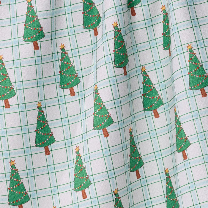 Geometry Jolly Plaid Tea Towel