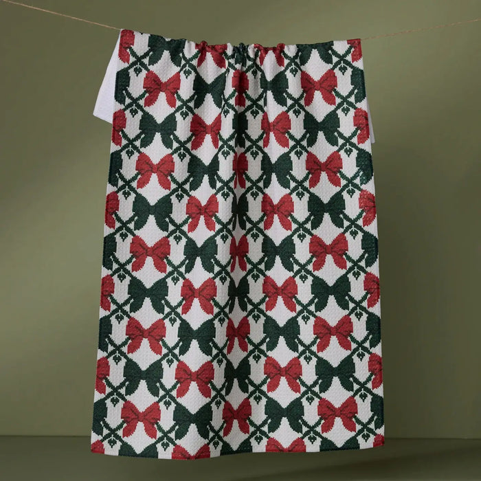 Geometry Tied Tea Towel