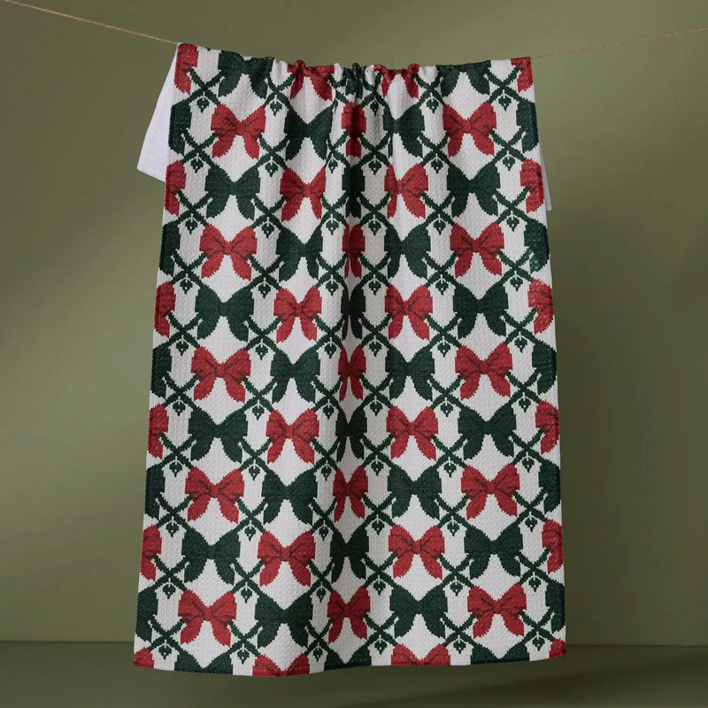 Geometry Tied Tea Towel