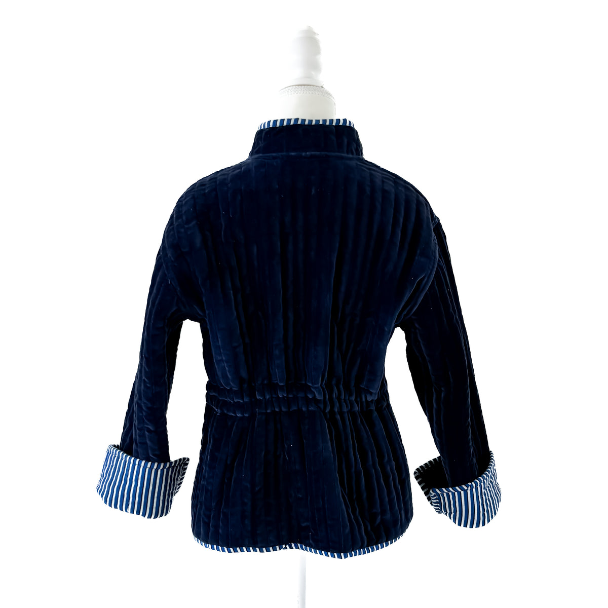 Reversible Pinstripe Velvet Jacket
