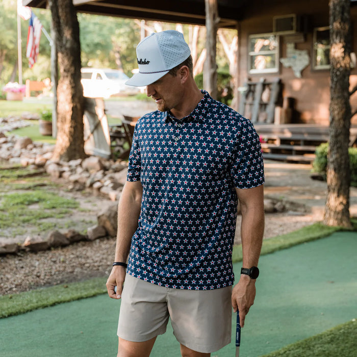 Burlebo Performance Polo - Texas Vintage (Navy)