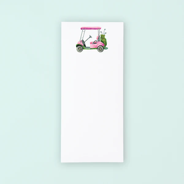 Golf Carts Tall Notepad