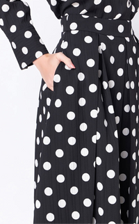 Polka Dot Full Skirt Dress